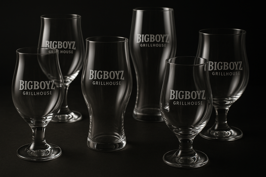 BigBoyz Grillhouse Premium Beer Glasses Set Mockup